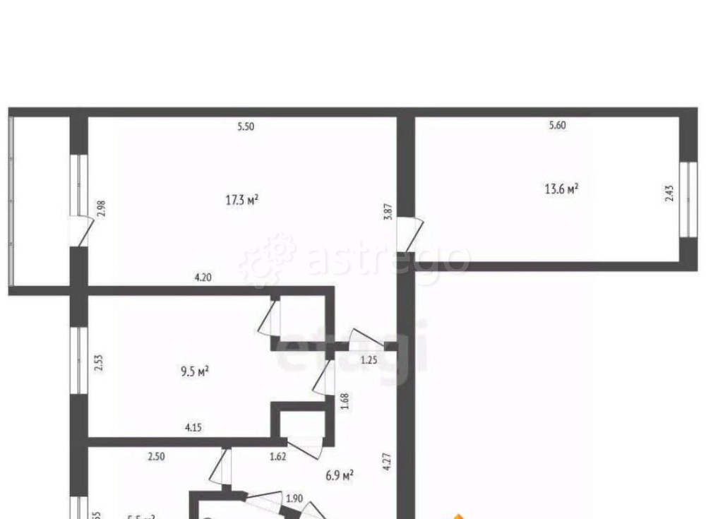 3-комн. квартира, 57.8 м2, 3/5 эт. Котлас - изображение 3
