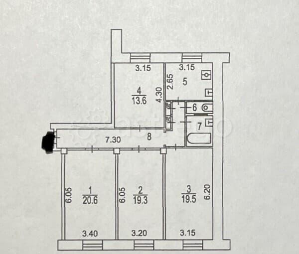 4-комн. квартира, 103 м2, 3/5 эт. Москва - изображение 8