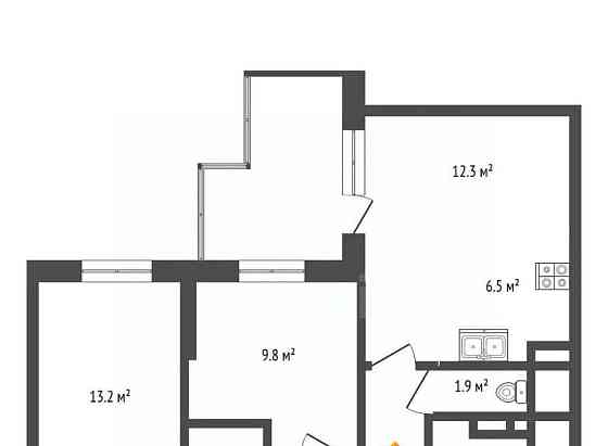 3-комн. квартира, 55.4 м2, 8/16 эт. Архангельск