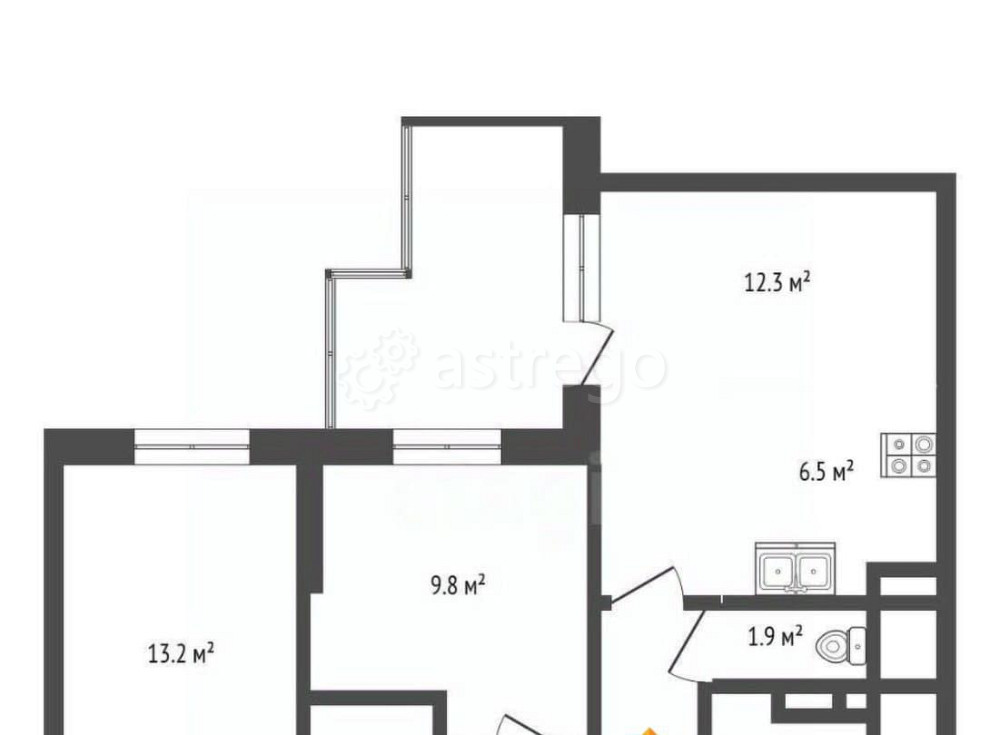 3-комн. квартира, 55.4 м2, 8/16 эт. Архангельск - изображение 6