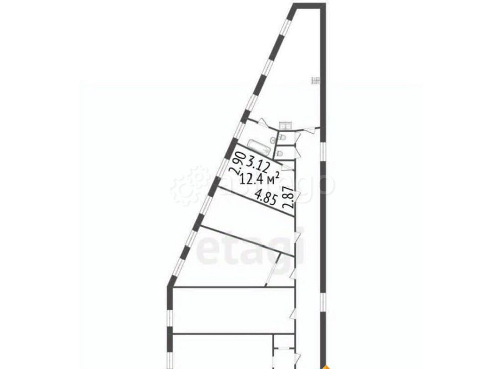 Комната, 12.4 м2, 7/7 эт. Санкт-Петербург - изображение 4