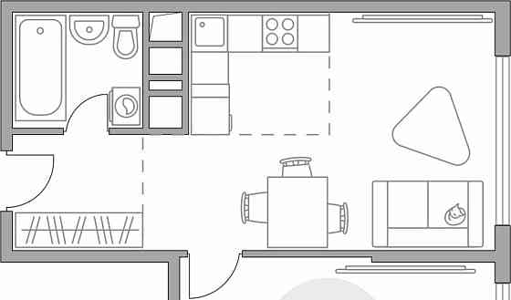 2-комн. квартира, 44.1 м2, 21/23 эт. Долгопрудный