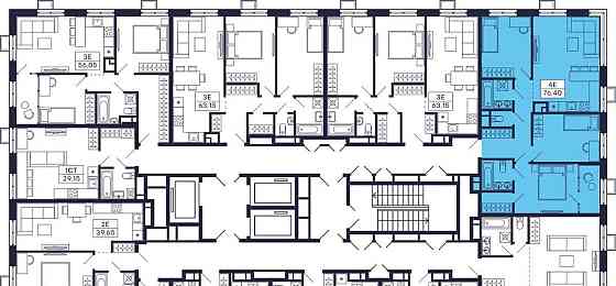 3-комн. квартира, 76.4 м2, 20/28 эт. Красногорск