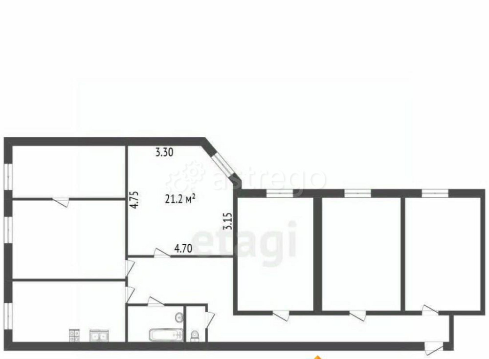 Комната, 21.2 м2, 5/5 эт. Санкт-Петербург - изображение 7