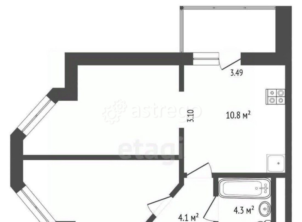 2-комн. квартира, 47 м2, 8/15 эт. Мытищи - изображение 4