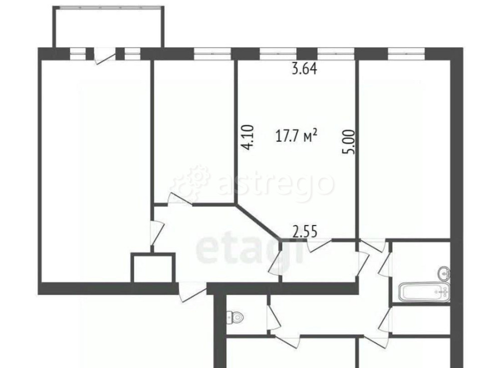 Комната, 18 м2, 6/7 эт. Санкт-Петербург - изображение 3