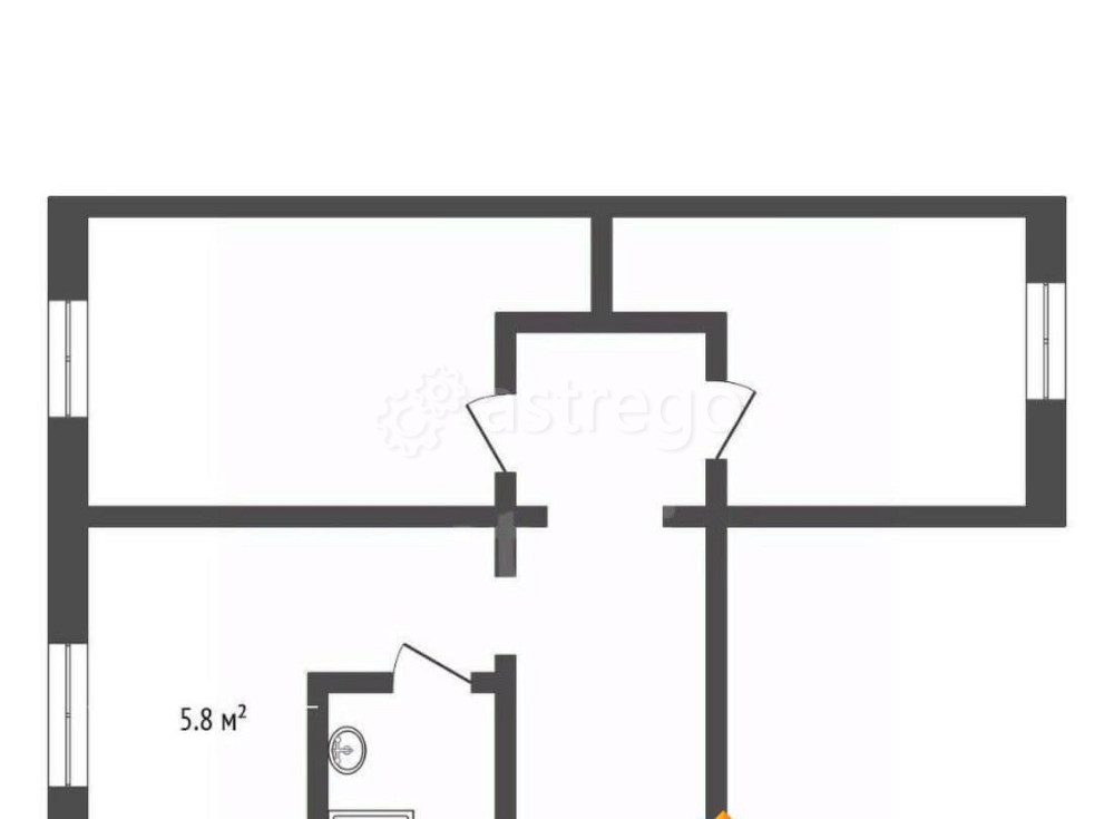 2-комн. квартира, 43.4 м2, 1/5 эт. Новодвинск - изображение 1
