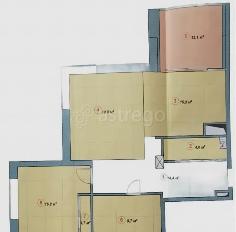 2-комн. квартира, 92.6 м2, 12/34 эт. Москва - изображение 2