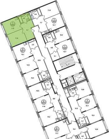 1-комн. квартира, 36 м2, 5/17 эт. Москва