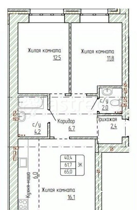 3-комн. квартира, 65 м2, 7/14 эт. Новоалтайск - изображение 1
