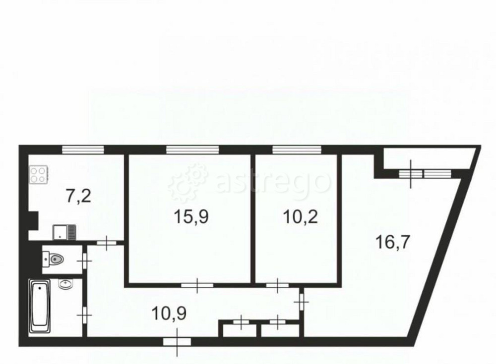 3-комн. квартира, 65.3 м2, 9/12 эт. Санкт-Петербург - изображение 1