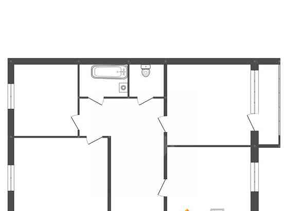 3-комн. квартира, 58 м2, 1/3 эт. Белогорск