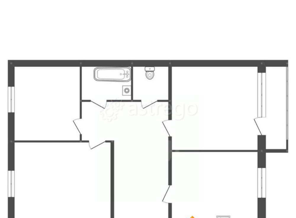 3-комн. квартира, 58 м2, 1/3 эт. Белогорск - изображение 2