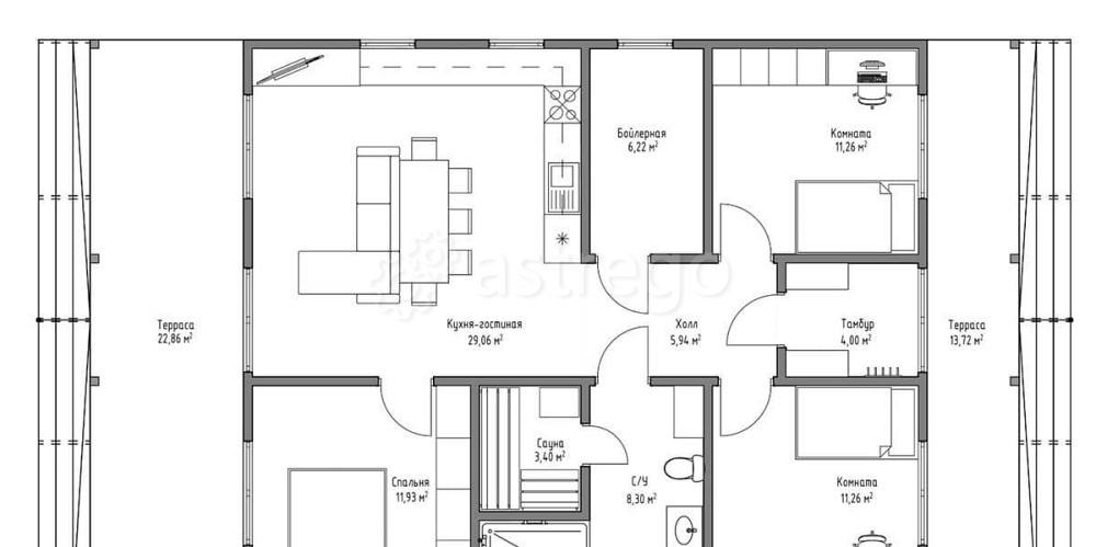 Коттедж, 117 м2, 1 эт. Москва - изображение 1