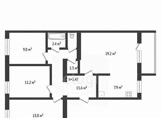 4-комн. квартира, 74.1 м2, 5/5 эт. Благовещенск