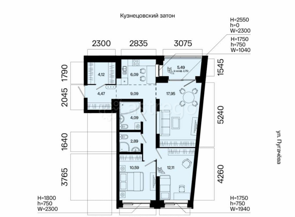 3-комн. квартира, 74.15 м2, 7/31 эт. Уфа - изображение 7