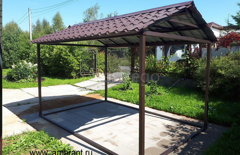 Беседка с металлочерепицей Раменское - изображение 1