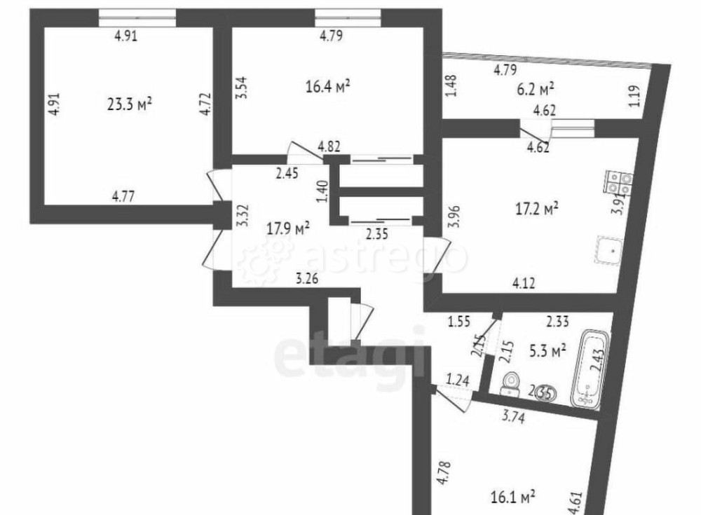 3-комн. квартира, 100 м2, 8/14 эт. Стерлитамак - изображение 3