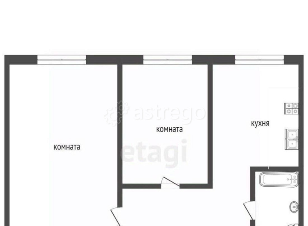 2-комн. квартира, 43 м2, 1/4 эт. Серпухов - изображение 6