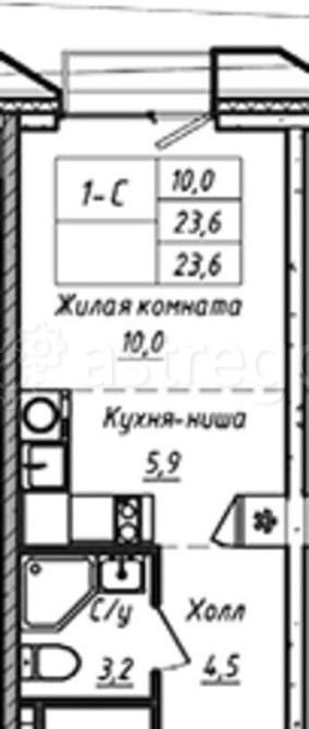 Студия, 23.6 м2, 16/21 эт. Москва - изображение 7