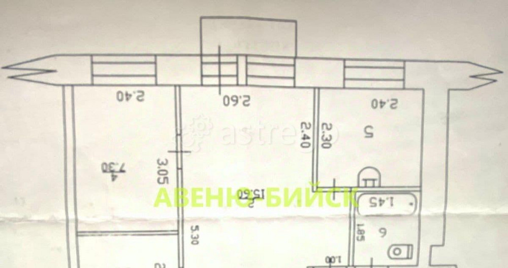 2-комн. квартира, 41.2 м2, 2/3 эт. Бийск - изображение 6