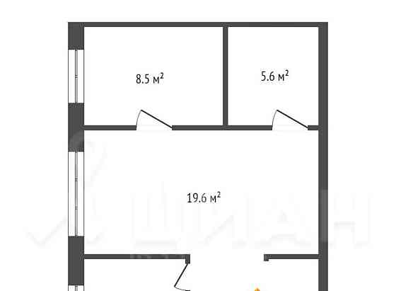 3-комн. квартира, 44 м2, 1/5 эт. Бийск