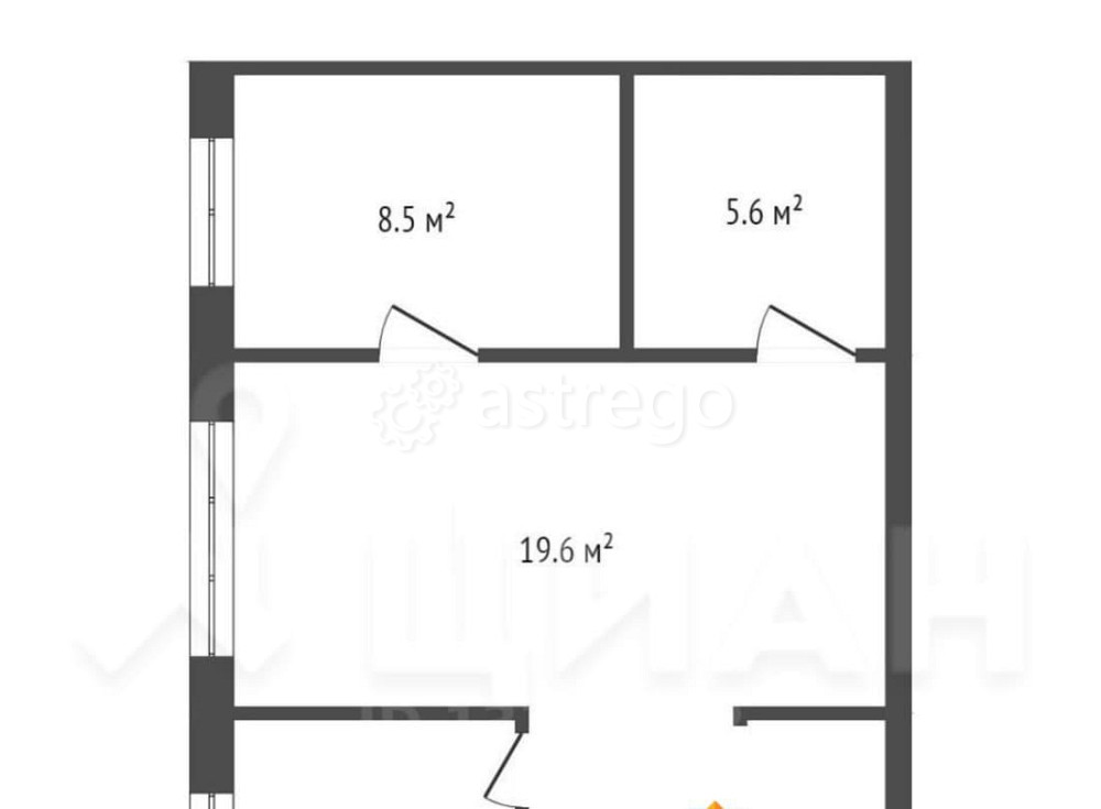 3-комн. квартира, 44 м2, 1/5 эт. Бийск - изображение 6