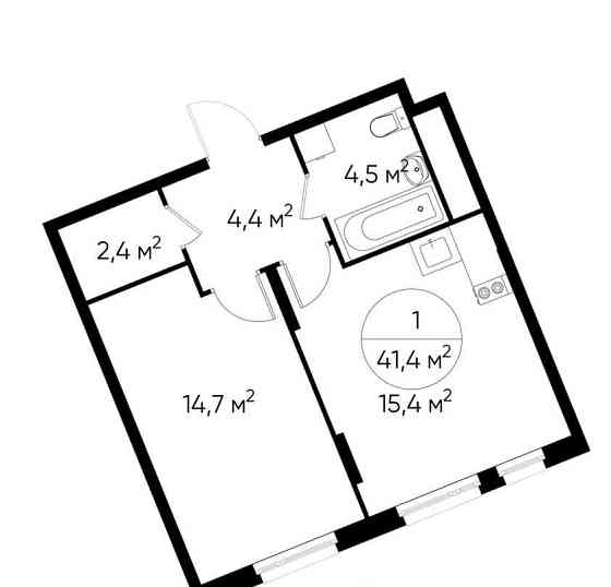 1-комн. квартира, 41 м2, 9/17 эт. Москва