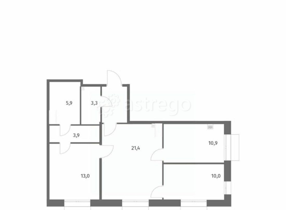3-комн. квартира, 72.6 м2, 2/13 эт. Санкт-Петербург - изображение 1
