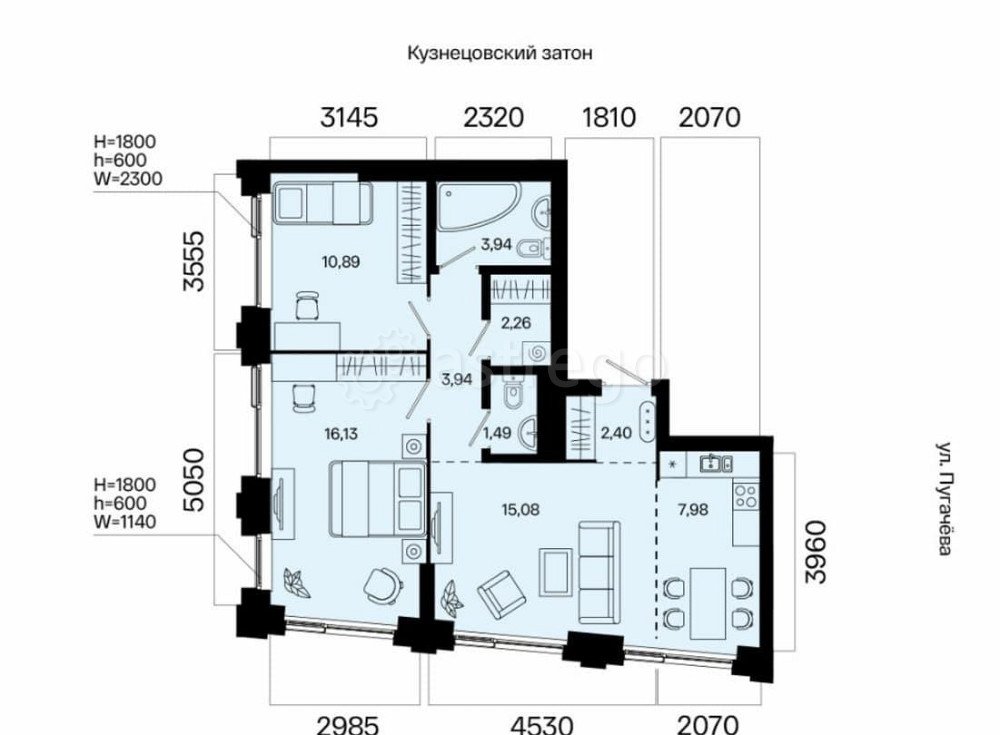 3-комн. квартира, 64.11 м2, 21/31 эт. Уфа - изображение 7