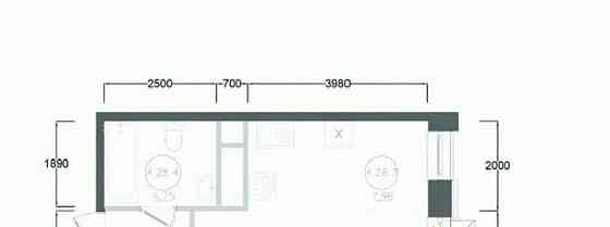 Студия, 31.61 м2, 4/17 эт. Наро-Фоминск