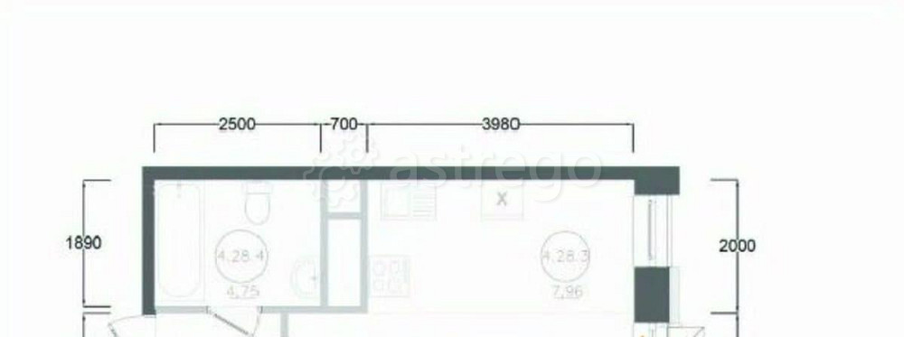 Студия, 31.61 м2, 4/17 эт. Наро-Фоминск - изображение 1