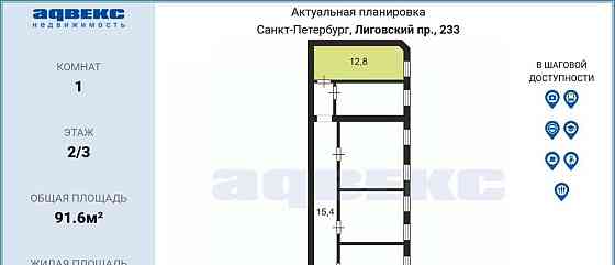 Комната, 12.8 м2, 2/3 эт. Санкт-Петербург