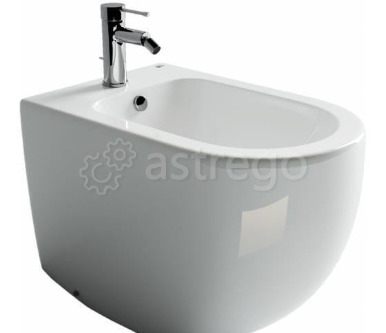 Биде напольное Ceramica Nova METROPOL Rimless 1 отверстие под смеситель с крепежом CN4005 Ceramica-n Москва - изображение 1