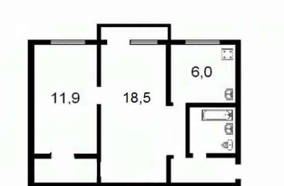 2-комн. квартира, 44 м2, 4/5 эт. Воскресенск