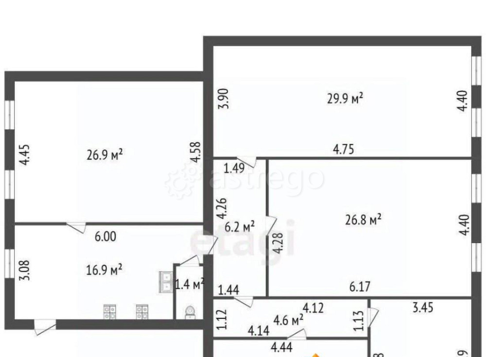 Комната, 27 м2, 4/4 эт. Санкт-Петербург - изображение 7
