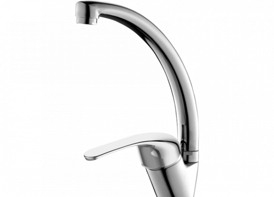 Смеситель DEVIDA для кухни серия ELRA DVL0306-03 с боковой ручкой на гайке rklm-00055 Москва