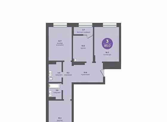 3-комн. квартира, 85 м2, 6/10 эт. Красноярск