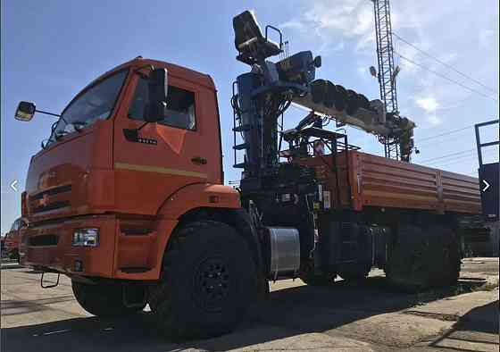 Бортовой грузовик КАМАЗ 43118-37 с КМУ Галичанин 150, буром и корзиной Набережные Челны