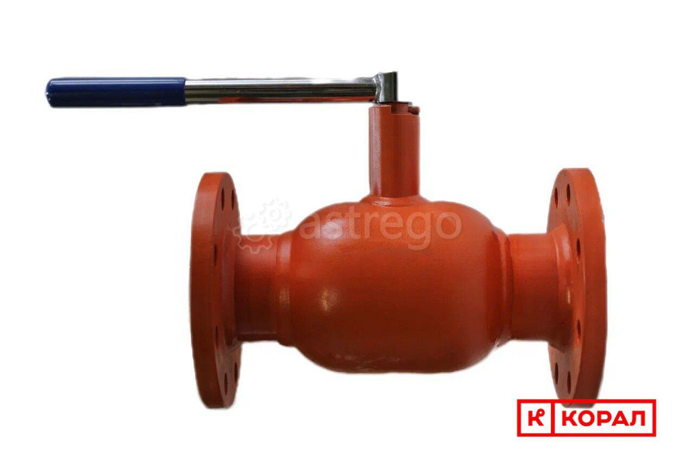 Кран шаровой стальной цельносварной фланцевый 11с67п КОРАЛ Ду100 Ру16 Екатеринбург - изображение 1