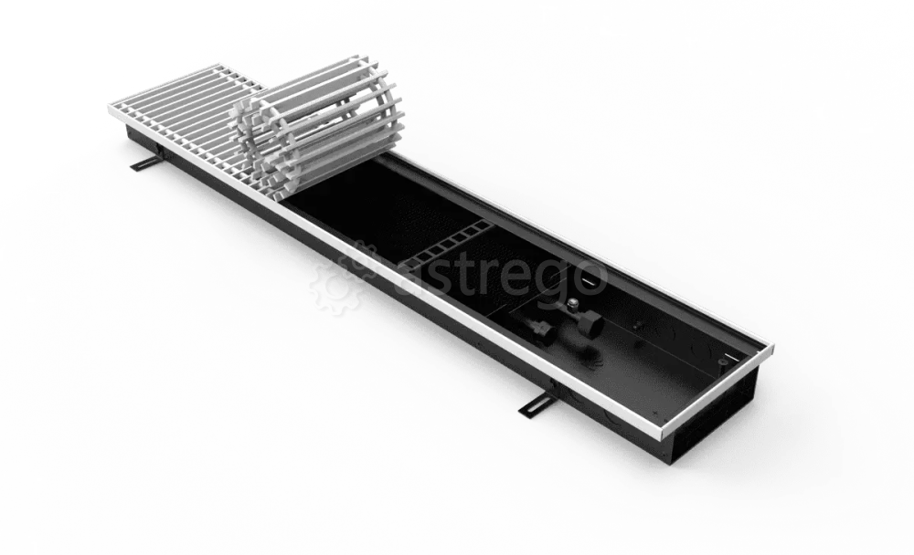 Конвектор внутрипольный VITRON ВК.065.200.2000.2ТГ с корпусом из оцинкованной стали Витрон Москва - изображение 1