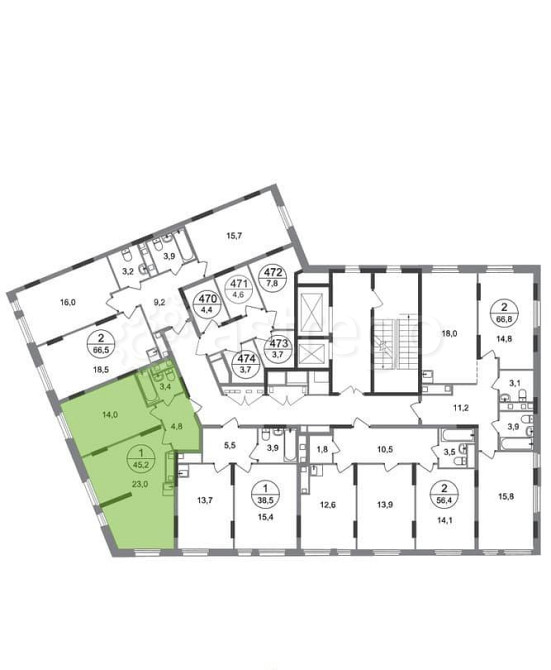 1-комн. квартира, 45 м2, 13/17 эт. Москва - изображение 4