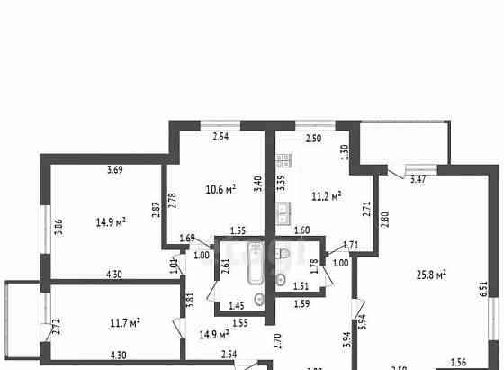 4-комн. квартира, 95.6 м2, 6/9 эт. Архангельск