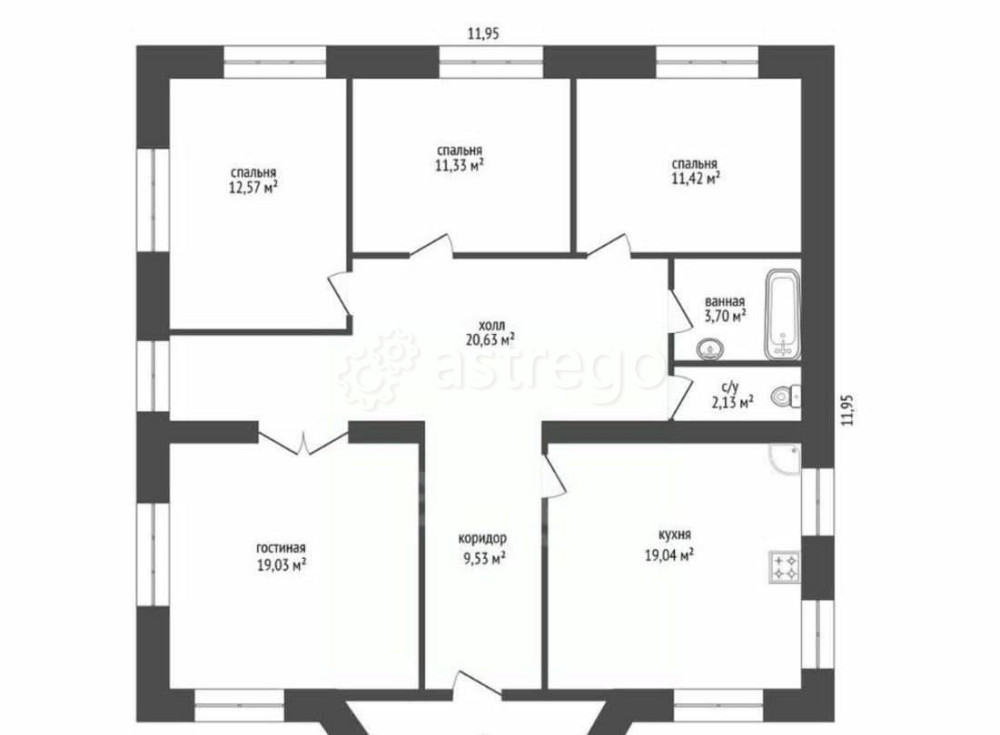 Дом, 123 м2, 15 соток, 1 эт. Кармаскалы - изображение 1