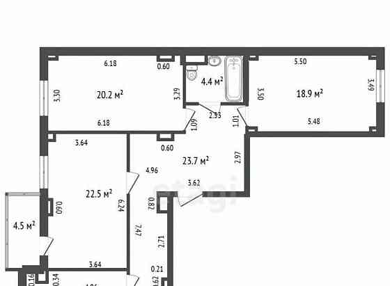 4-комн. квартира, 108 м2, 19/24 эт. Санкт-Петербург