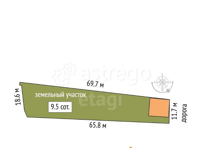 Дом, 68.4 м2, 9.5 сотки, 1 эт. Бирск - изображение 3
