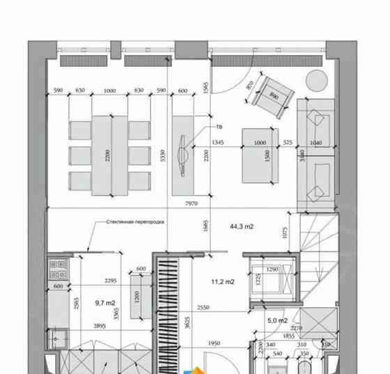 3-комн. апарт-ы, 168 м2, 1/8 эт. Москва