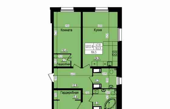 3-комн. квартира, 106.4 м2, 7/23 эт. Санкт-Петербург