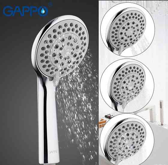 Лейка душевая ЛЮКС 5 режимов, цвет хром G06 GAPPO (30) Пермь