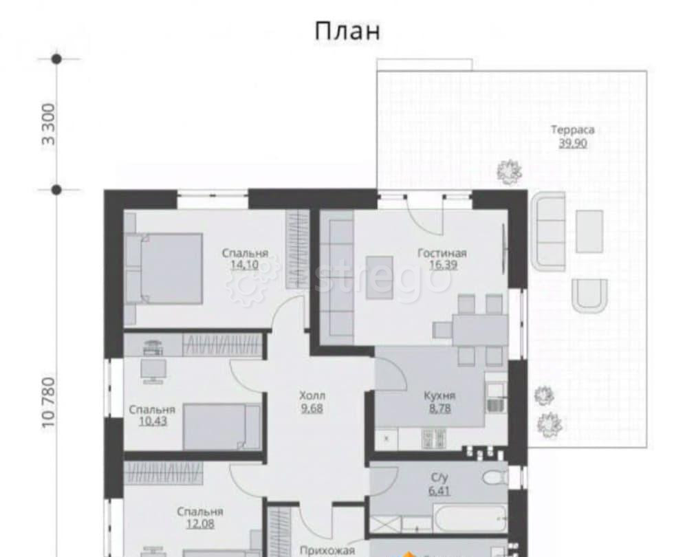 Коттедж, 90 м2, 10 соток, 1 эт. Емельяново - изображение 1